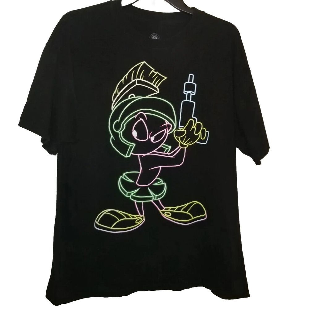 Marvin the Martian Graphic TShirt L Looney Tunes Tune Squad Y2K Grunge Weirdcore